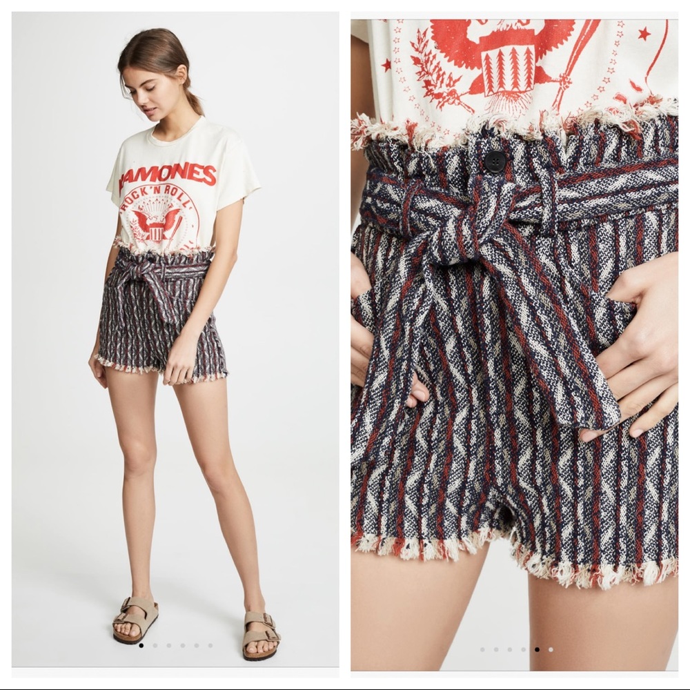 IRO Vanity Striped Mini Shorts NWT - Picture 5 of 16